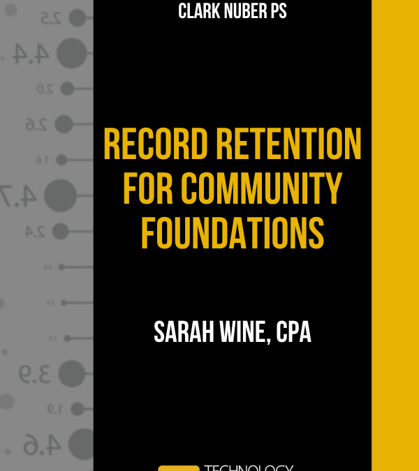 Record Retention for Community Foundations